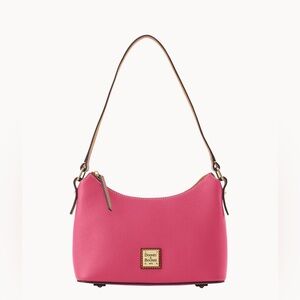 Dooney & Bourke Pebble Grain Baguette Hot Pink NWT